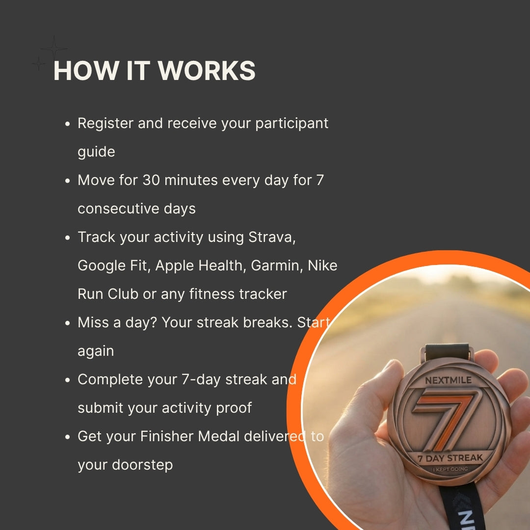 STREAK 7 | 7-Day Consistency Challenge | Run, Walk, Ride